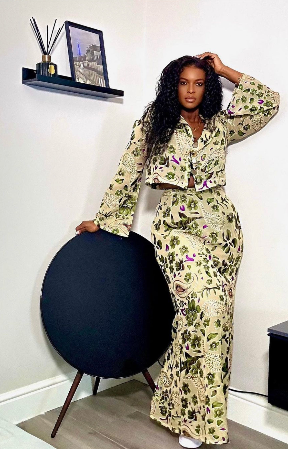 Floral skirt set