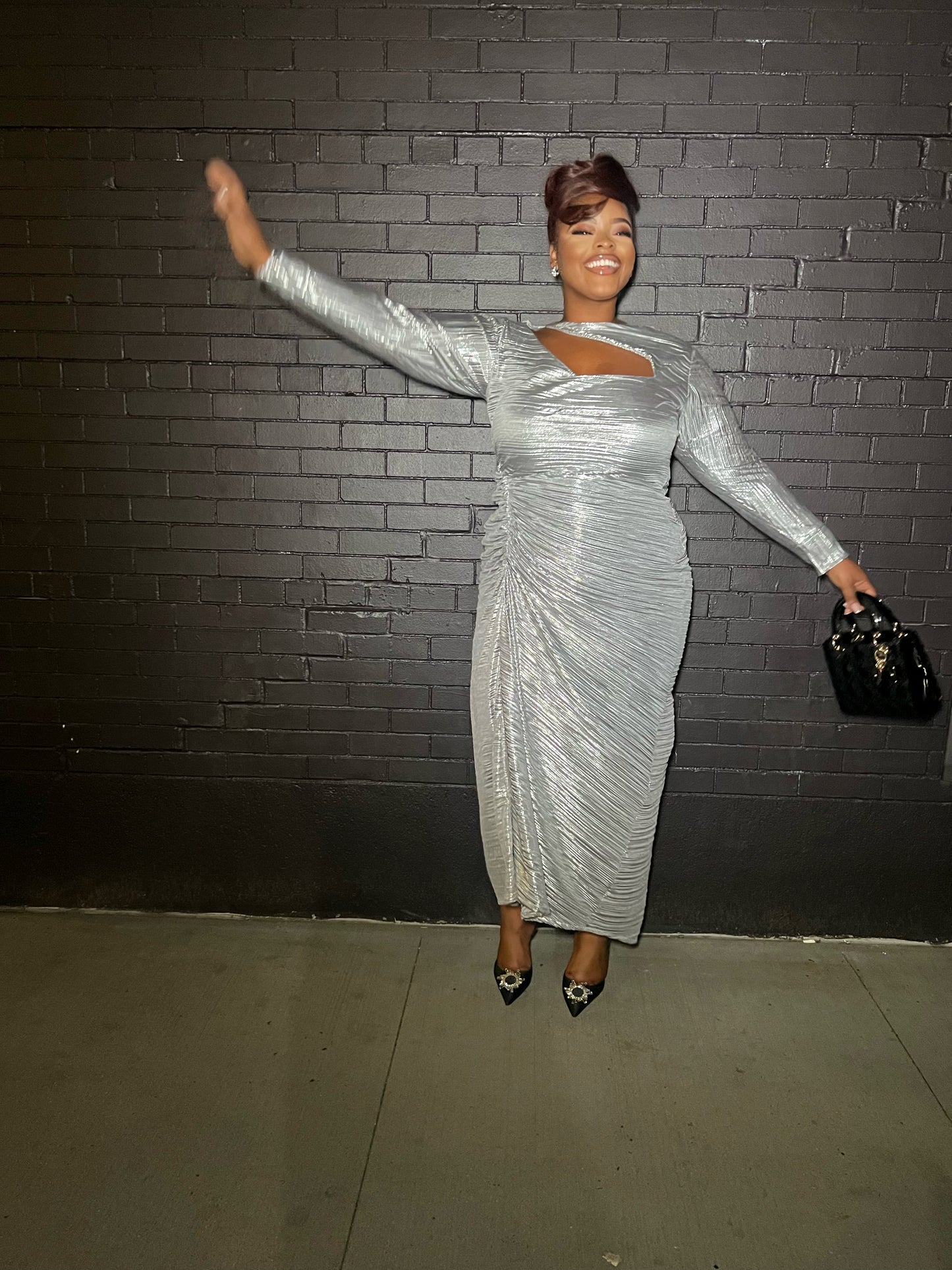 Pre order Sliver Ruched Dress