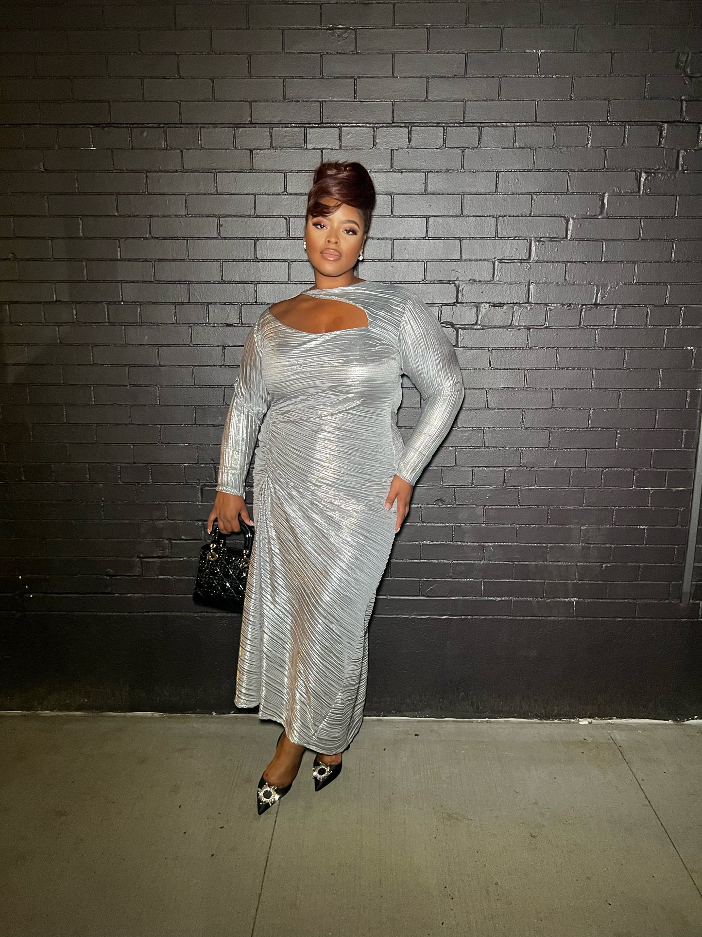 Pre order Sliver Ruched Dress