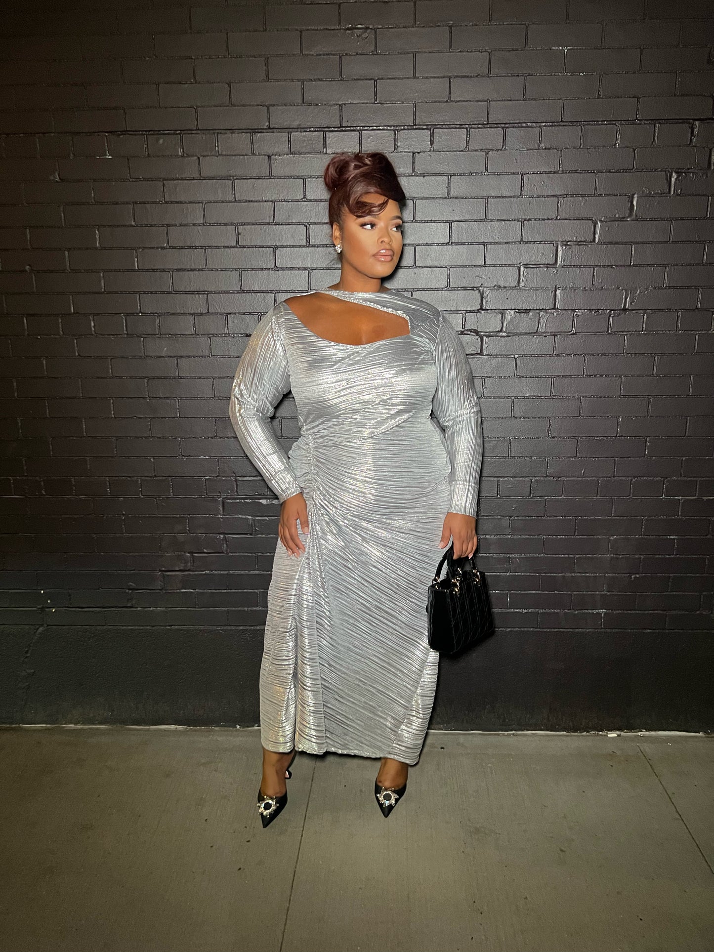 Pre order Sliver Ruched Dress