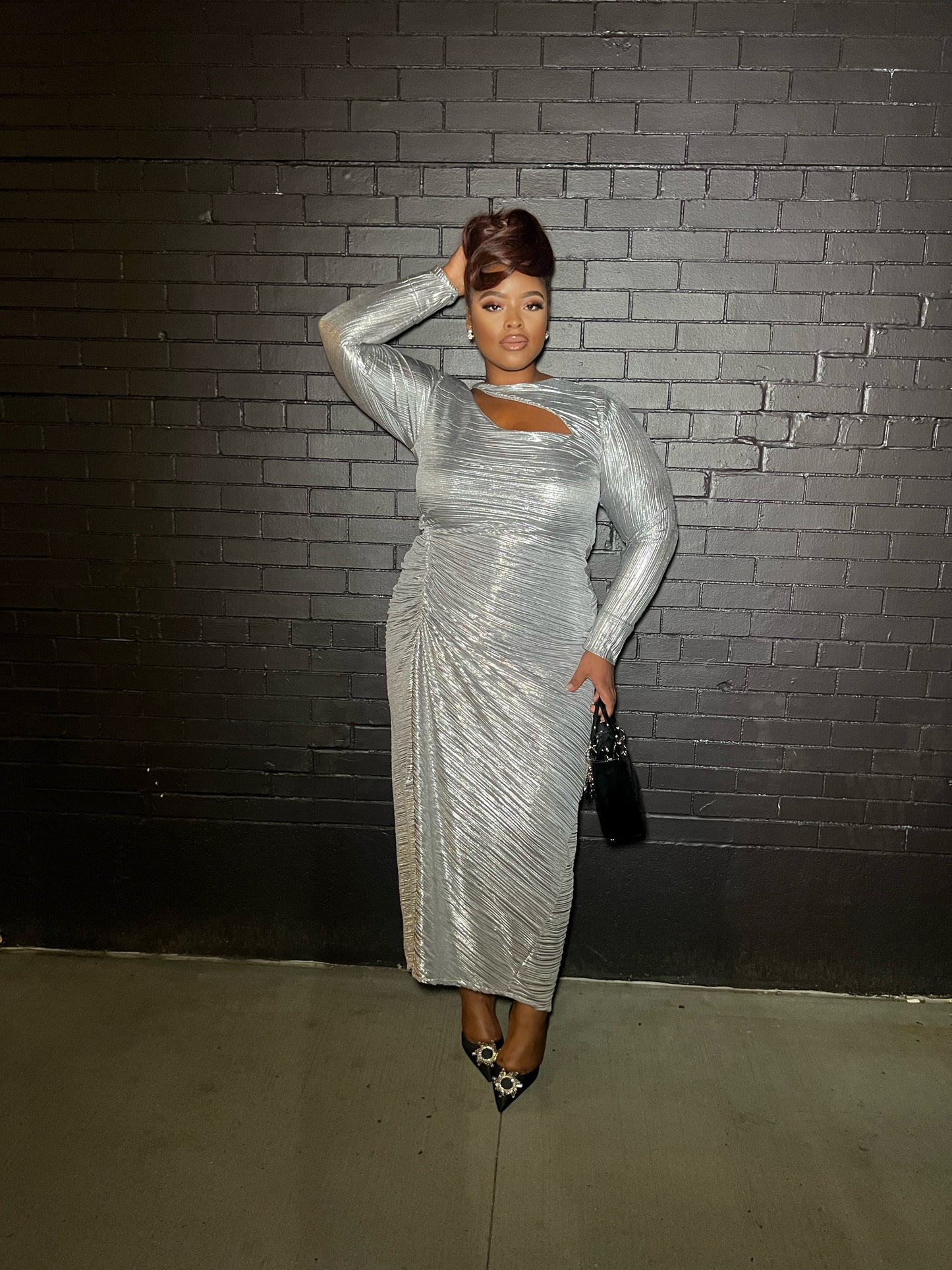 Pre order Sliver Ruched Dress