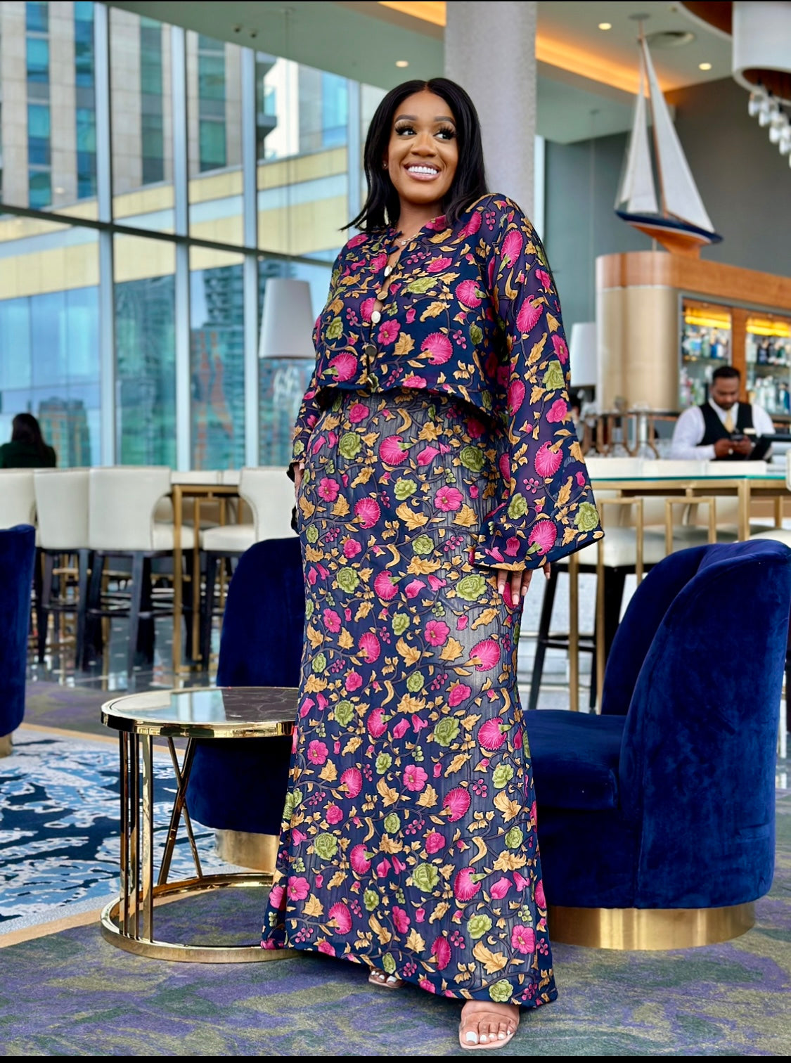 Floral skirt set